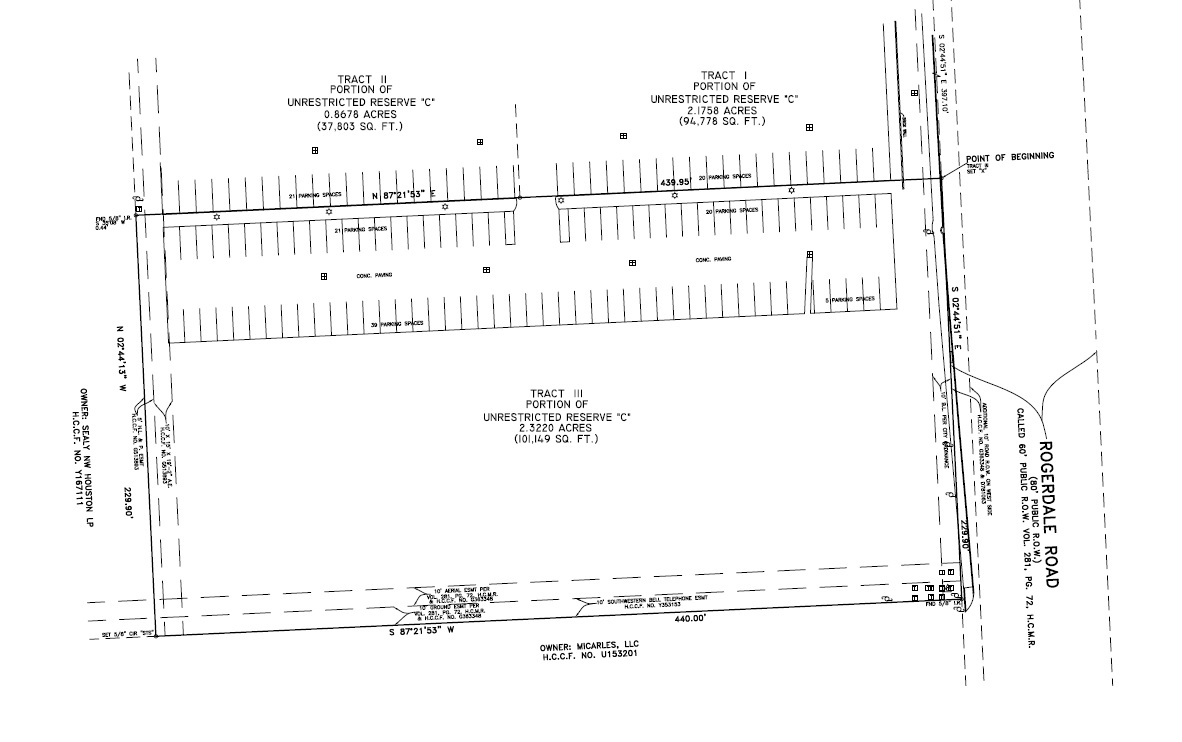 A map of the 10555 Richmond avenue B vacant land